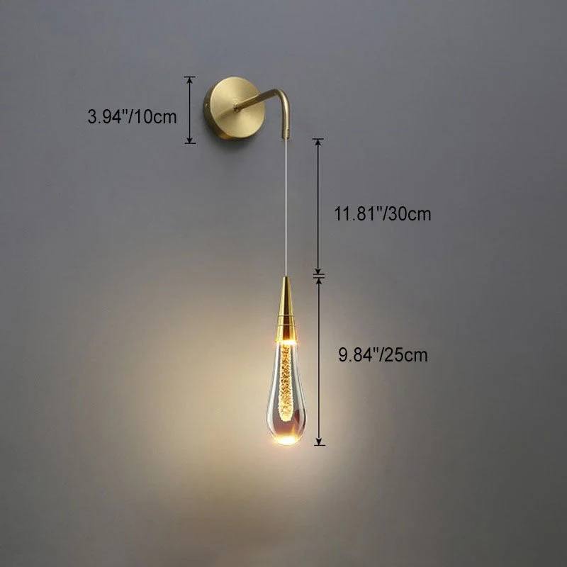 LED Wall Light, Teardrop Design for Bedroom and Living Room