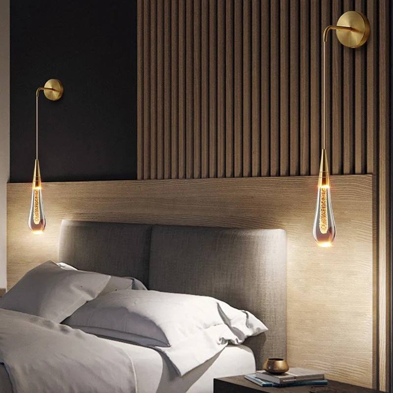LED Wall Light, Teardrop Design for Bedroom and Living Room