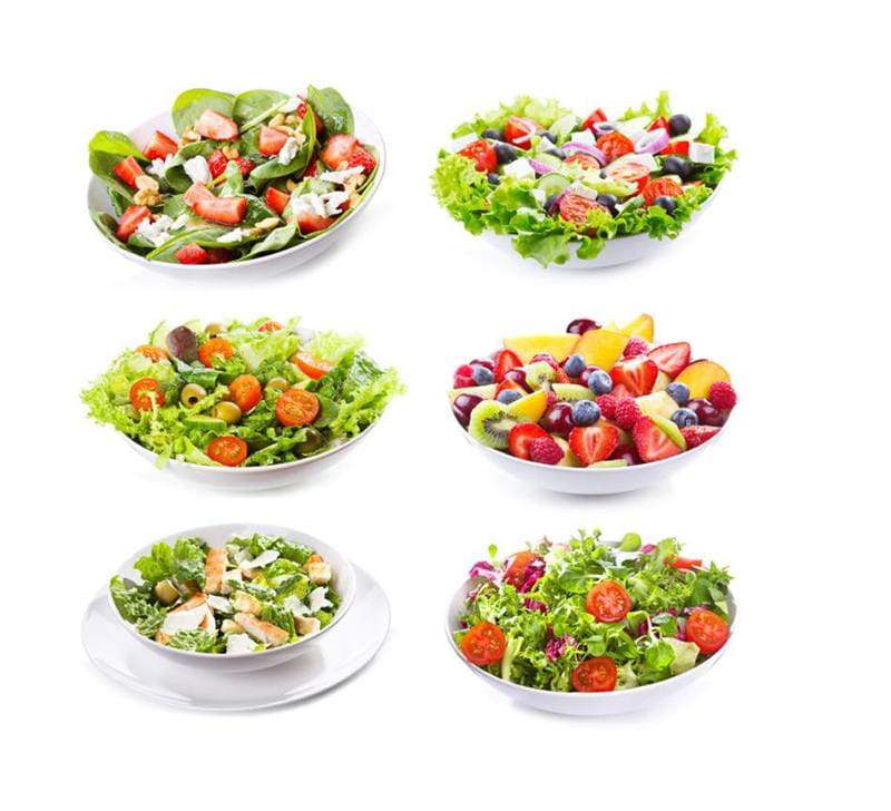 Salad Cutter with Guided Slot System and Safety Cover, Compact Stackable Design