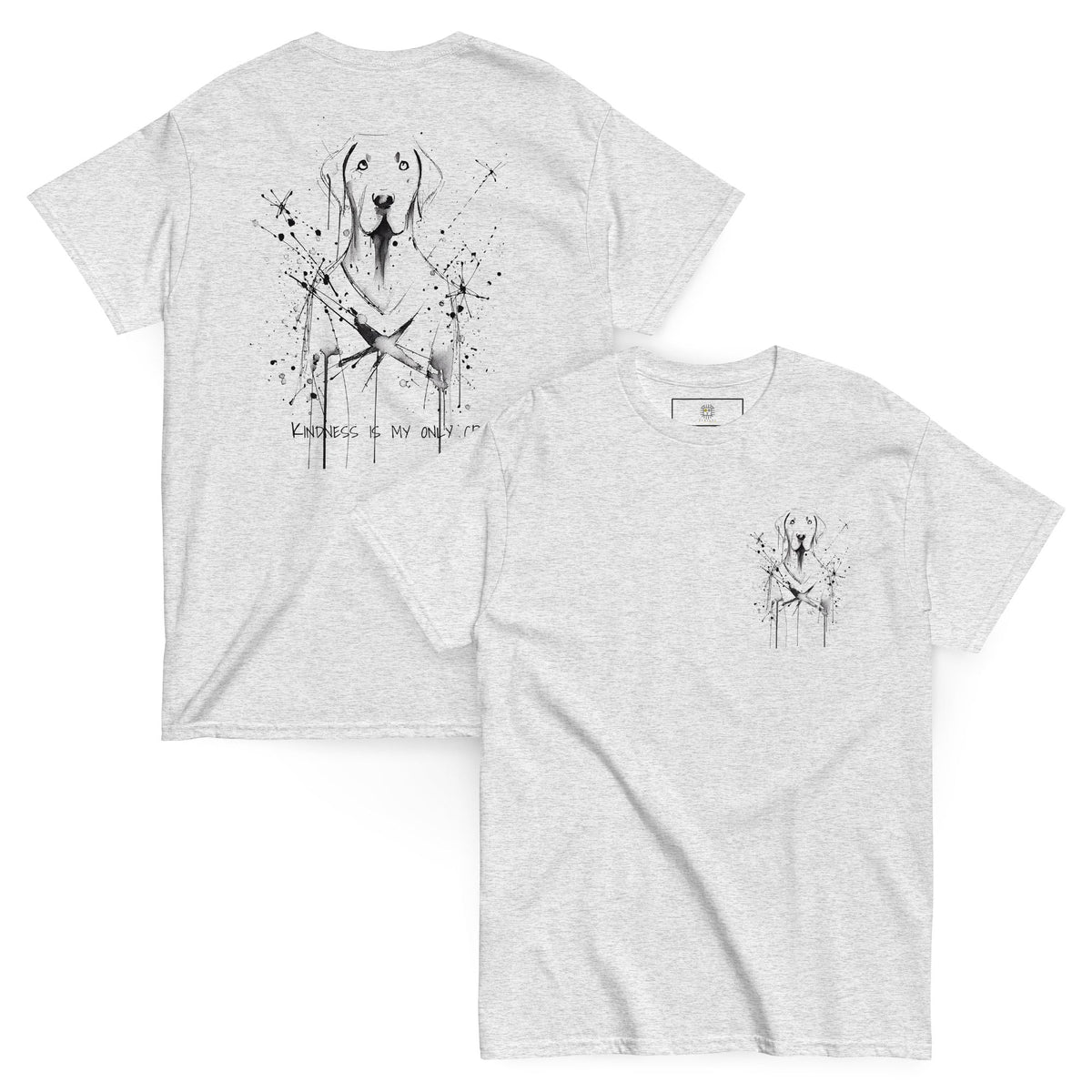 Labrador T-Shirt with Hand-Drawn Illustration and Classic Cotton Fit, Reinforced Seams