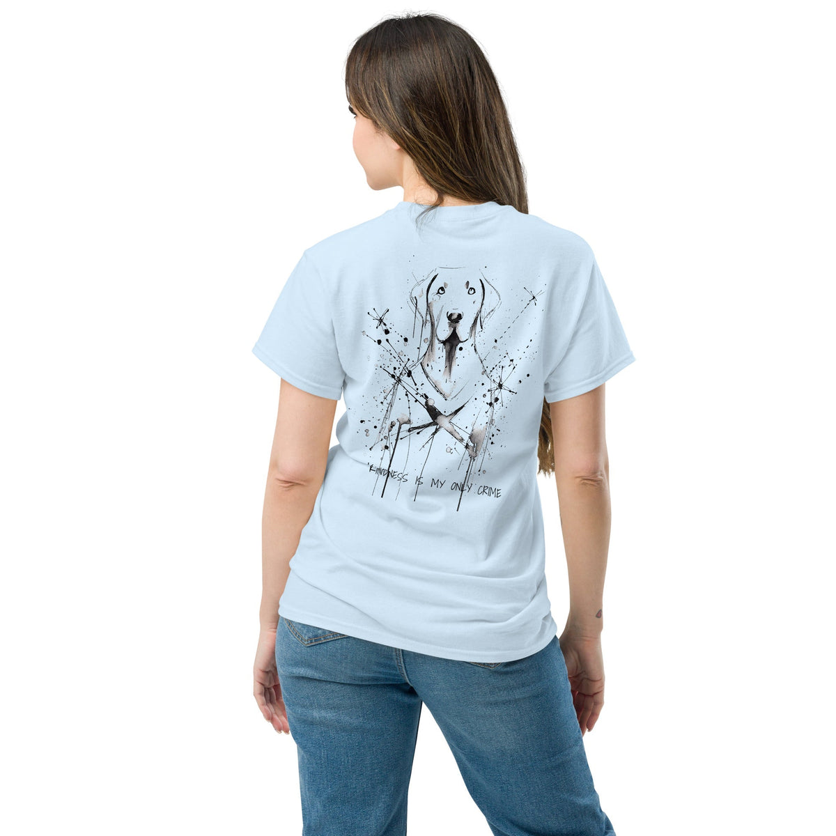 Labrador T-Shirt with Hand-Drawn Illustration and Classic Cotton Fit, Reinforced Seams