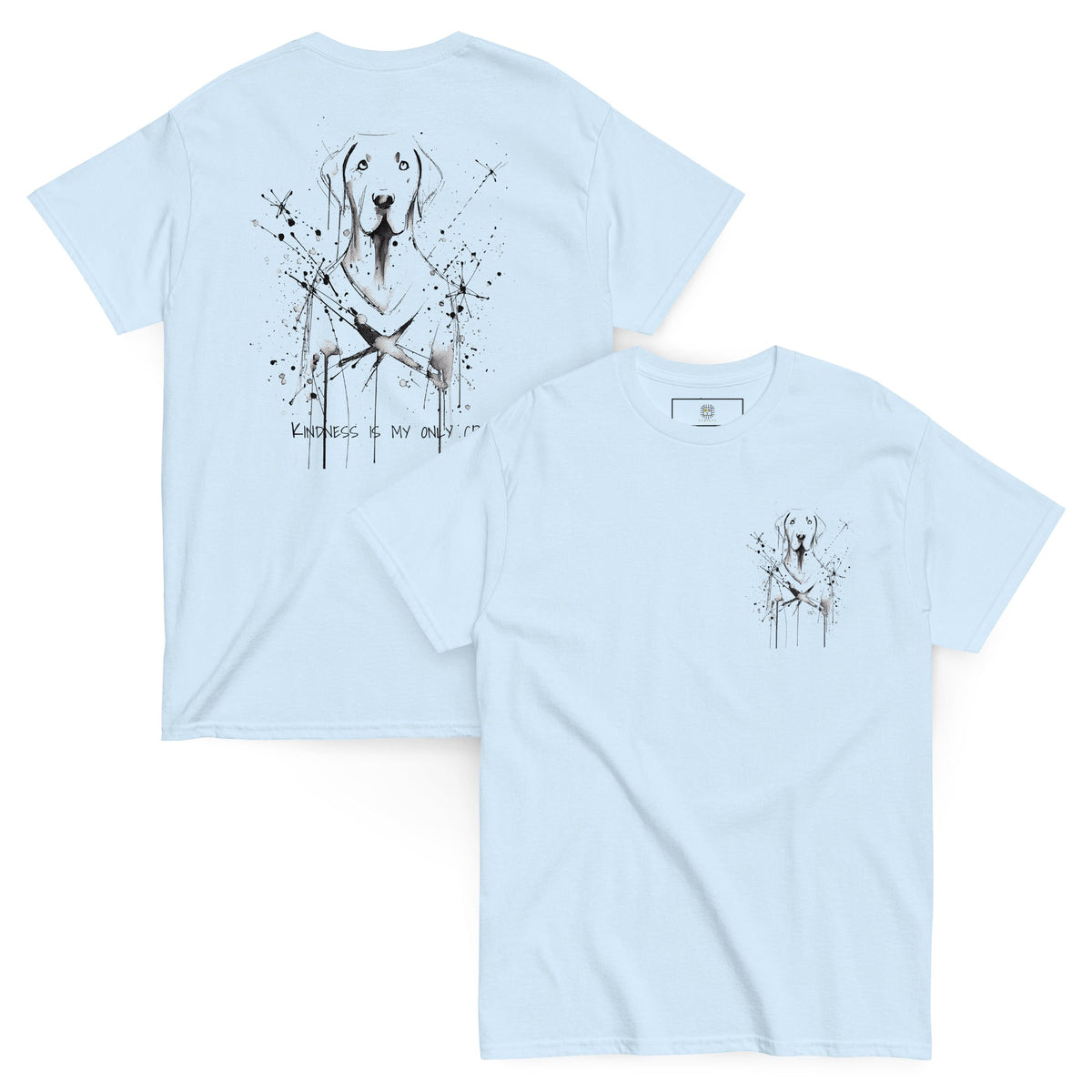 Labrador T-Shirt with Hand-Drawn Illustration and Classic Cotton Fit, Reinforced Seams